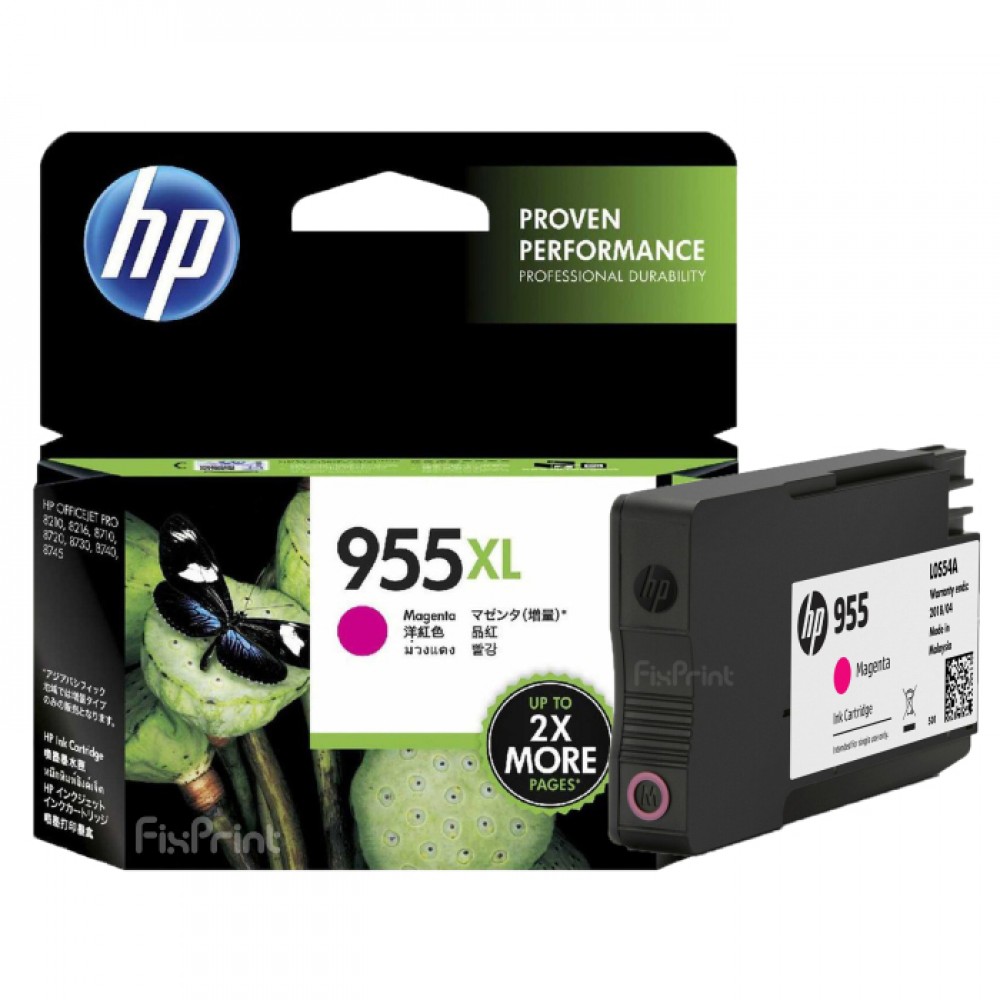 Cartridge Printer HP 955XL Magenta, Tinta Printer HP OfficeJet Pro 8210 8216 8218 7740 8710 8720 8730 8740 7720 Original