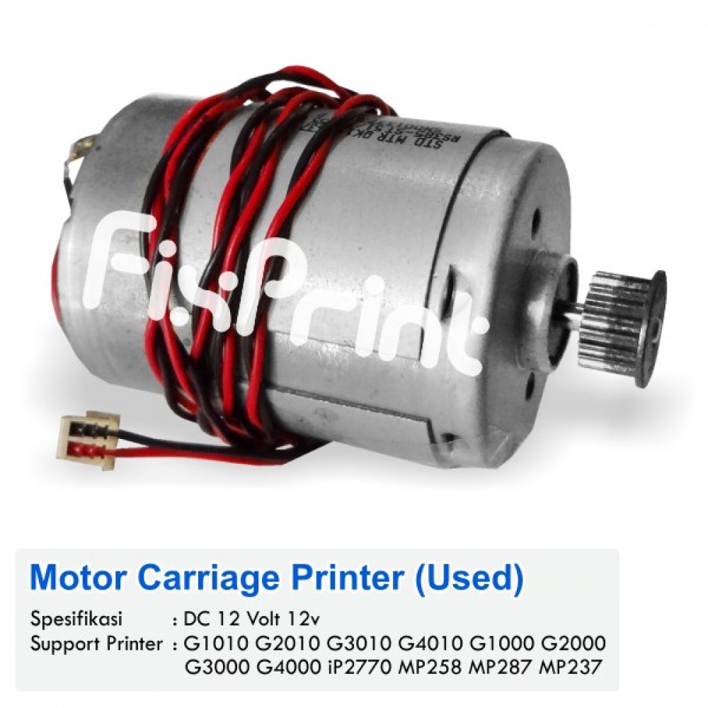 Dinamo Carriage Canon G1010 G1020 G2010 G3010 G4010 G1000 G2000 G3000 G4000 iP2770 2770 MP258 MP287 MP237 Used, Carriage Motor CR DC 12 Volt 12v